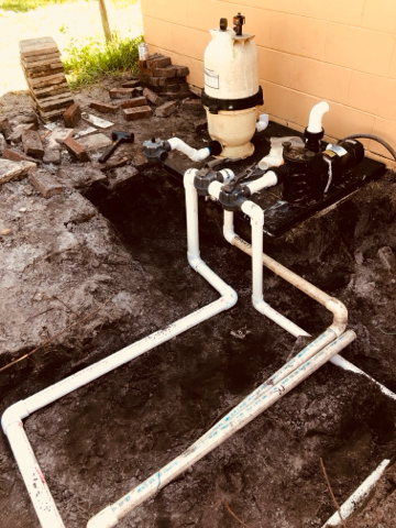 Pump and filter install